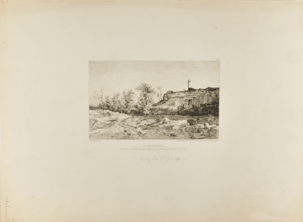 La Croix - Bataille ou eut lieu le combat d'Entrames gagnè par H. de Larochejaquelin le 26 Octobre 1763