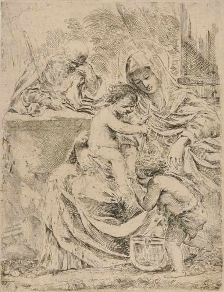 The Holy Family, with St. John