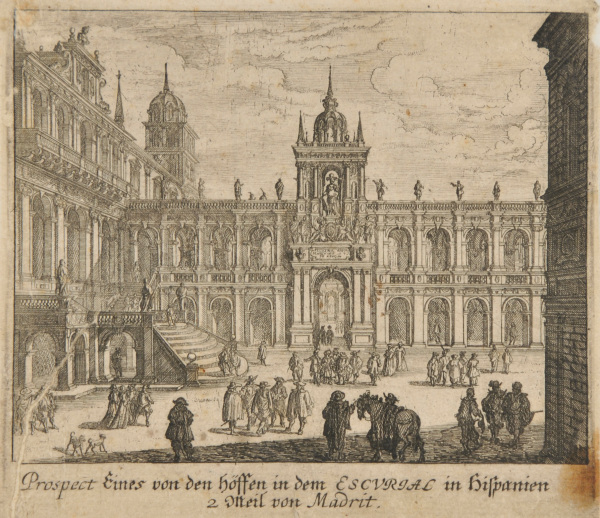 VIEW OF A COURTYARD IN THE ESCURIAL