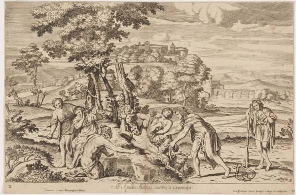 Apollo flaying Marsias