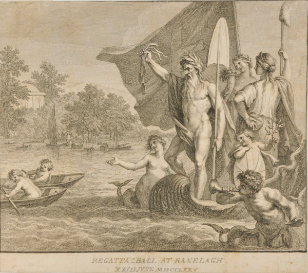 Regatta (Neptune, with attendants, holding up medals) Ticket