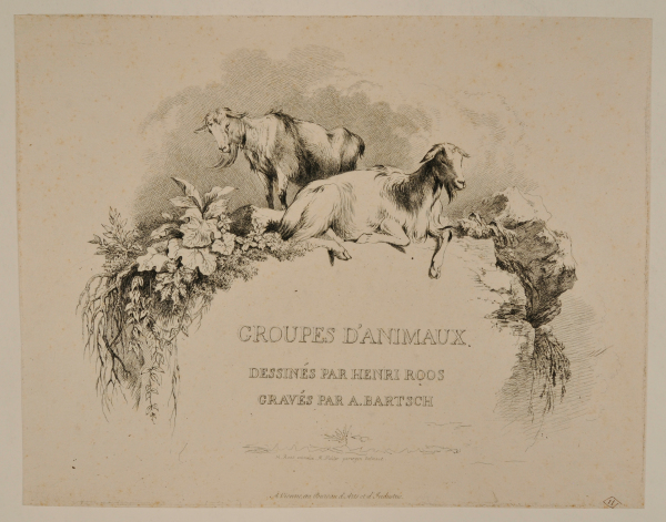 Groupes d'animaux dessinés per Henri Roos gravés par A. Bartsch