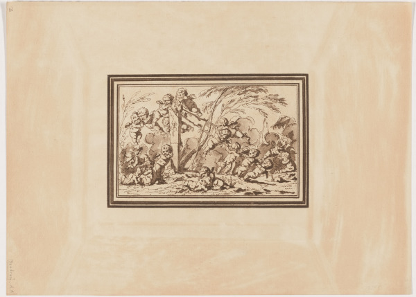 Cupids Pulling down a Bust of Pan