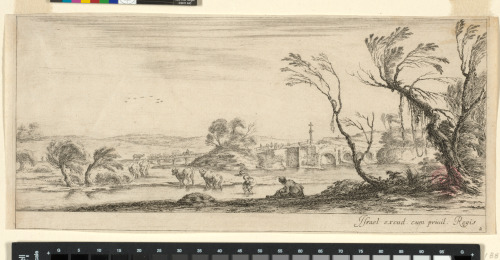 WOMAN WADING ACROSS STREAM