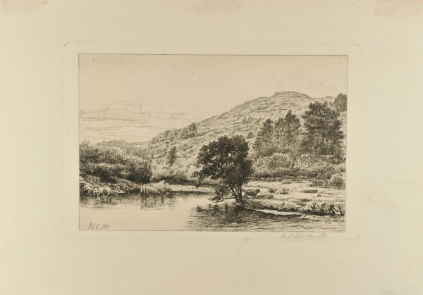 Landscape with Cattle in River