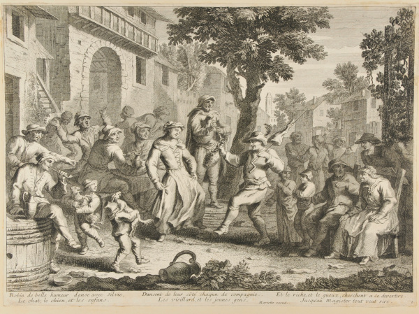 ROBIN DE BELLE HUMEUR DANSE AVEC SILVIE . . . (PEASANTS DANCING UNDER A TREE)