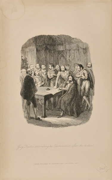 Guy Fawkes Subscribing his Examination after the Torture