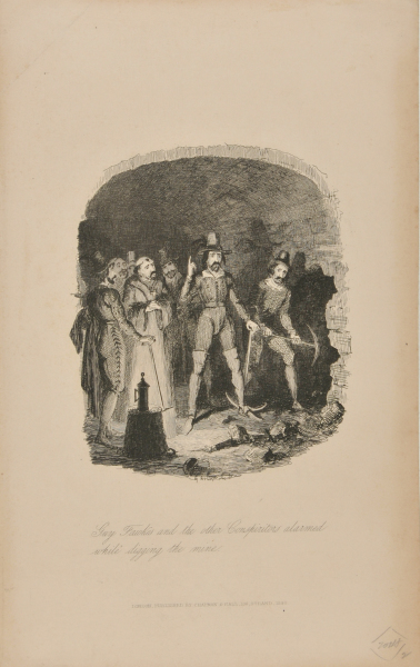 GUY FAWKES AND THE OTHER CONSPIRATORS ALARMED WHILE DIGGING THE MINE