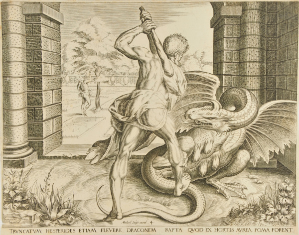 THE LABORS OF HERCULES (NO. 4. HERCULES STEALING THE APPLES OF THE HESPERIDES)