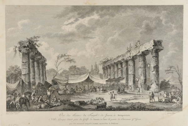 VUE DES RUINES DU TEMPLE DE JUNON, A METAPONTUM . . .