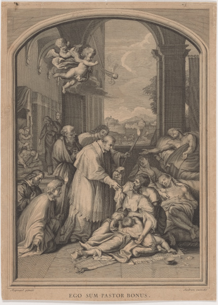 ST. CHARLES BORROMEUS ADMINISTERING HOLY COMMUNION TO THE PLAGUE-STRICKEN OF MILAN