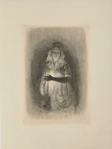 WOMAN HOLDING A CANDLE