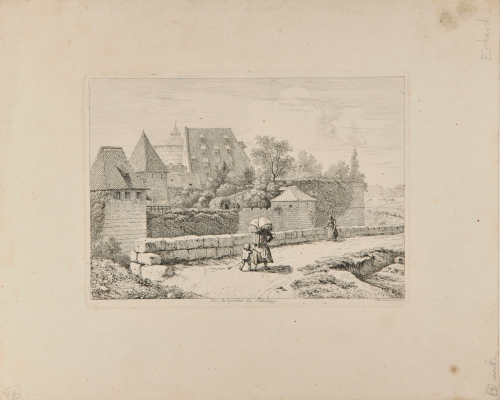 VIEW OF THE ROADWAY ALONG THE EMBANKMENT OF THE CITY MOAT IN NUREMBERG