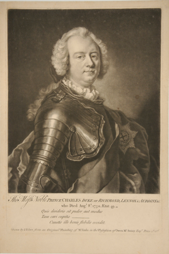 THE MOST NOBLE PRINCE CHARLES DUKE OF RICHMOND, LENNOX & AUBIGNY &C. (DIED AUG. 8, 1750, AT THE AGE OF 49)