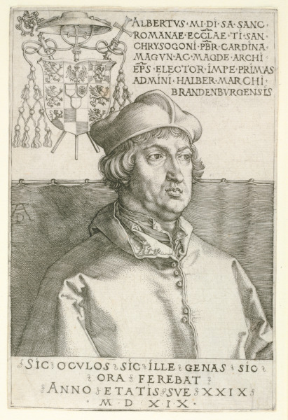 CARDINAL ALBRECHT OF BRANDENBURG (THE SMALL PLATE)
