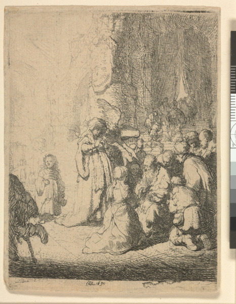 PRESENTATION IN THE TEMPLE WITH THE ANGEL: SMALL PLATE