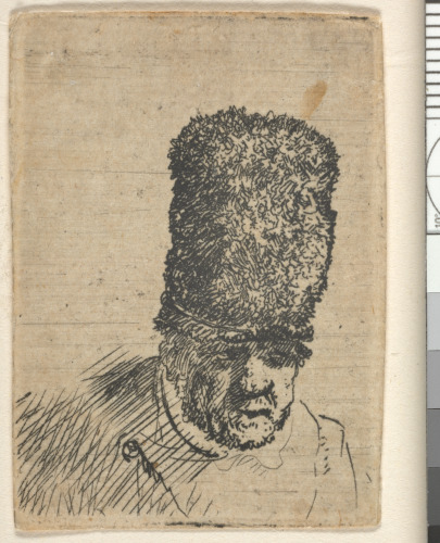 HEAD OF AN OLD MAN IN A HIGH FUR CAP: BUST