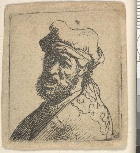 MAN CRYING OUT, THREE QUARTERS LEFT, BUST