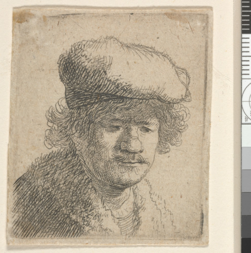 SELF-PORTRAIT WITH CAP PULLED FORWARD