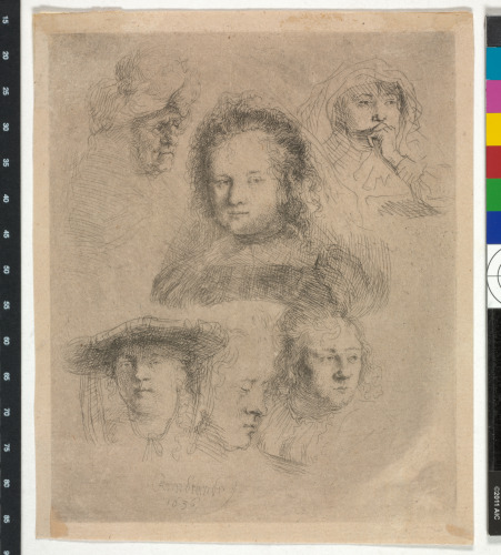 STUDIES OF THE HEAD OF SASKIA AND OTHERS