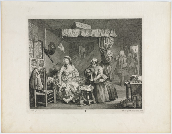 Plate 3 from “A Harlot’s Progress”