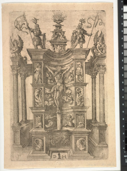 THE CRUCIFIED CHRIST IN A DECORATED NICHE