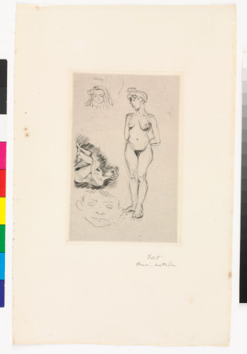 TWO NUDES, TWO CHILDREN'S HEADS