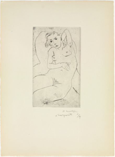 SEATED NUDE - BLACK EYES