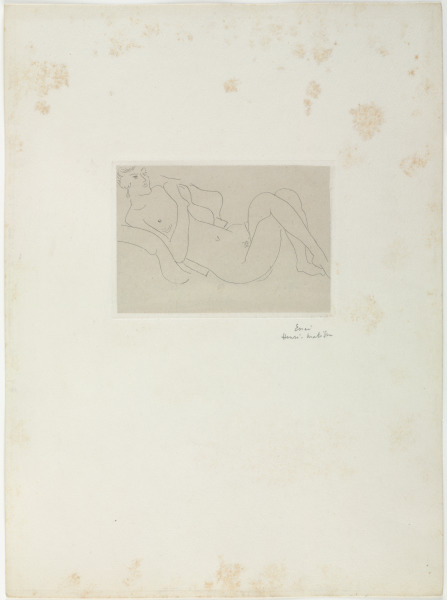 OUTSTRETCHED NUDE, LEGS CROSSED