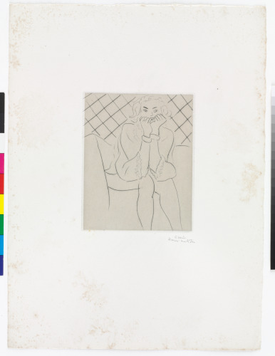 SEATED FIGURE WITH HANDS AT CHIN