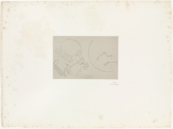 YOUNG WOMAN CONTEMPLATING A BOWL OF GOLDFISH