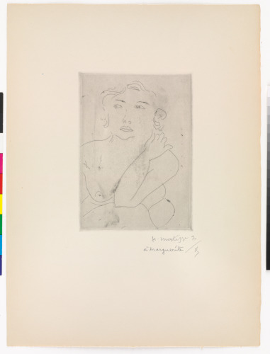 SEATED NUDE, LEFT ARM FOLDED AT NAPE OF NECK