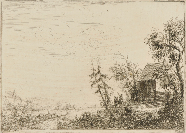 LANDSCAPE WITH COTTAGE