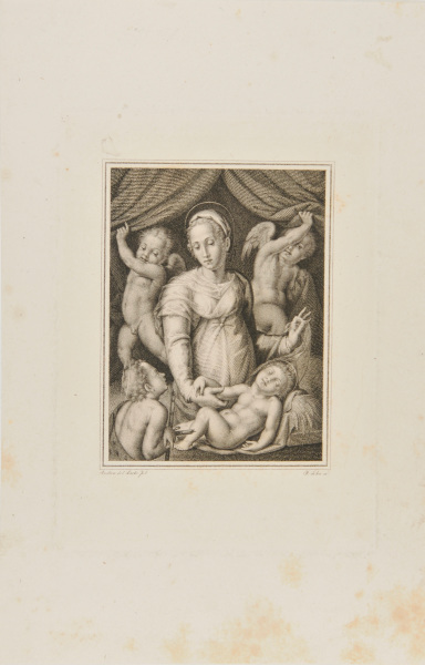 MADONNA AND CHILD WITH ST. JOHN AND TWO CHERUBS