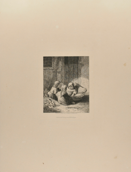 THREE CHILDREN WITH THEIR INFANT SISTER