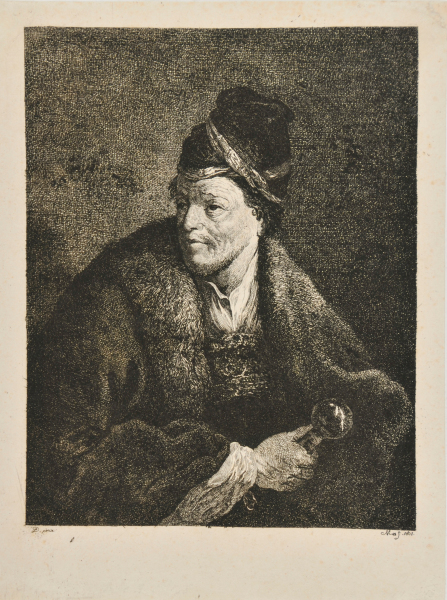 BUST OF A MAN WITH FUR-TRIMMED CLOAK