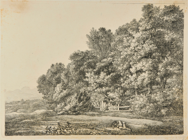 LANDSCAPE WITH BOY ASLEEP IN FOREGROUND