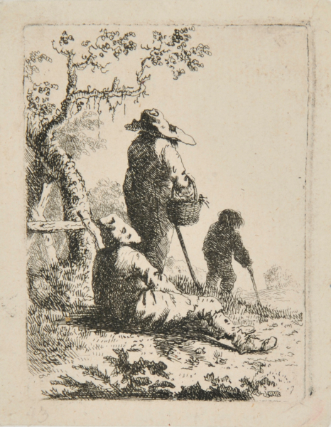 LANDSCAPE WITH THREE BEGGARS