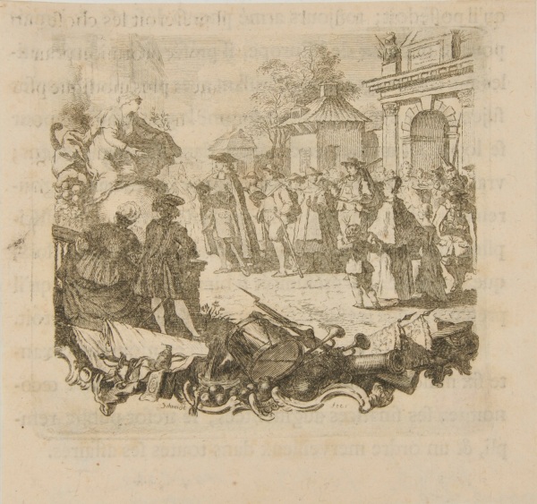 A GROUP OF PEOPLE, LISTENING TO MEN READING FROM BOOKS