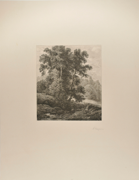 SHEPHERD RESTING UNDER LARGE TREES