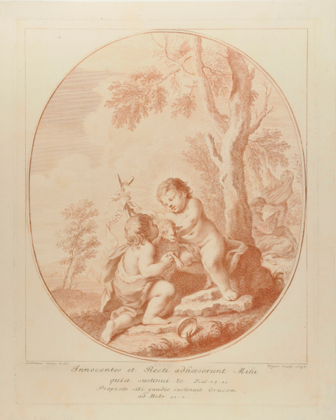 THE INFANTS CHRIST AND SAINT JOHN PLAYING WITH A LAMB