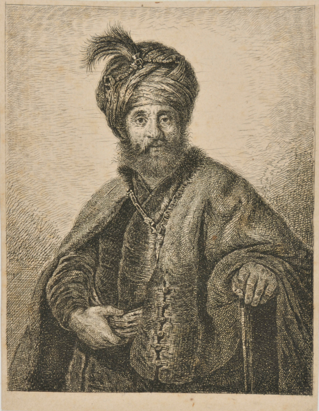 AN OLD MAN IN PERSIAN COSTUME