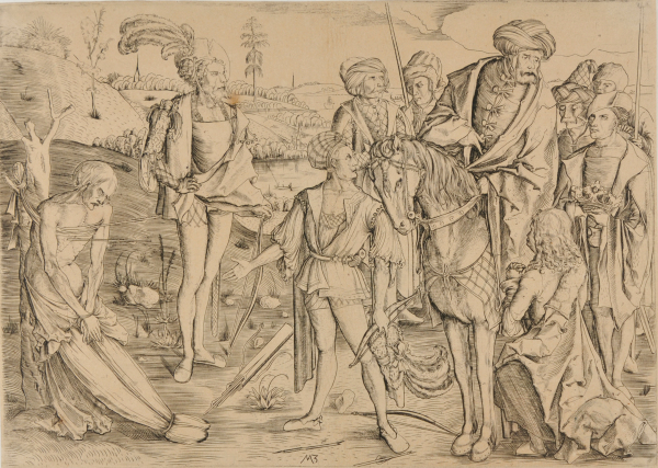 THE KING'S THREE SONS SHOOTING AT THE DEAD BODY OF THEIR FATHER