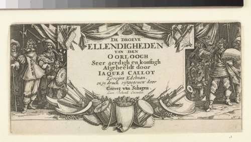 Title Plate from the series “The Miseries of War”