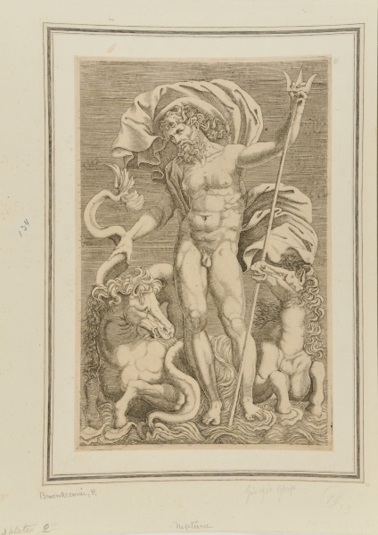 NEPTUNE BETWEEN TWO SEA HORSES