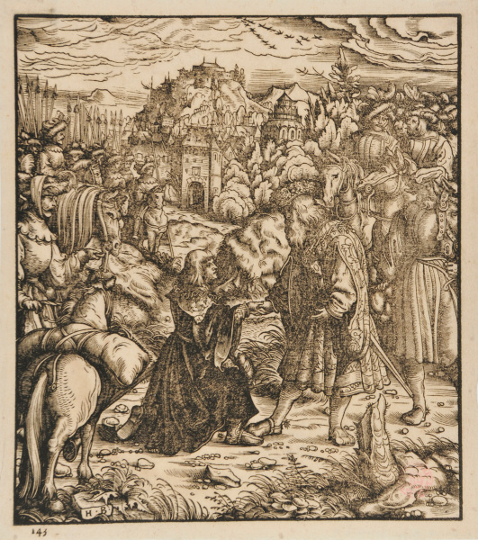 THE EMPEROR MAXIMILIAN MEETING ANOTHER KING BEFORE THE WALLS OF A TOWN