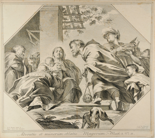 THE THREE WISE MEN BEARING GIFTS TO THE CHRIST CHILD