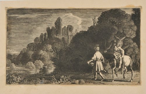 THE GOOD SAMARITAN LEADING THE WOUNDED MAN