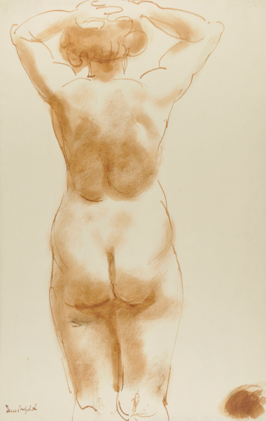 STANDING FEMALE NUDE, BACK VIEW
