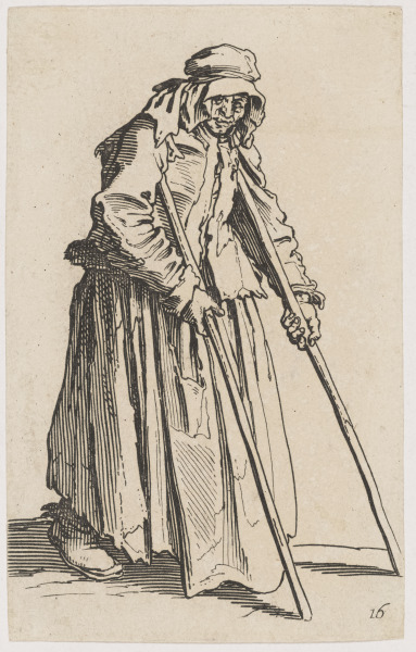 THE BEGGAR WOMAN ON CRUTCHES